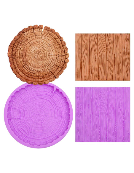 Moldes de Silicona Infovox para Corteza de Árbol - Juego de 2