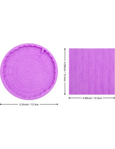 Moldes de Silicona Infovox para Corteza de Árbol - Juego de 2 2
