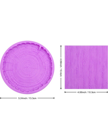 Moldes de Silicona Infovox para Corteza de Árbol - Juego de 2