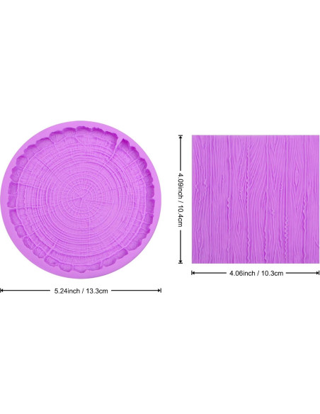Moldes de Silicona Infovox para Corteza de Árbol - Juego de 2