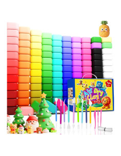 Arcilla Secada al Aire Wolwefa 120 Colores 1.13 kg con Herramientas