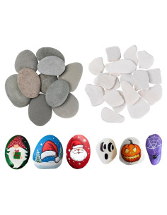 30 Piezas Rocas Planas para Pintar HFKPJRT 5-8 cm DIY