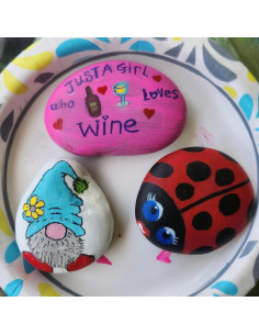 30 Piezas Rocas Planas para Pintar HFKPJRT 5-8 cm DIY 2