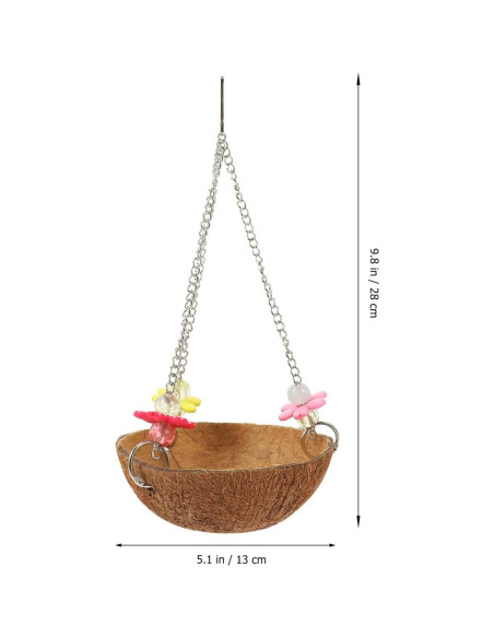 Nido de Pájaro Colgante Balacoo de Coco Natural 25.7cm