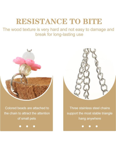 Nido de Pájaro Colgante Balacoo de Coco Natural 25.7cm