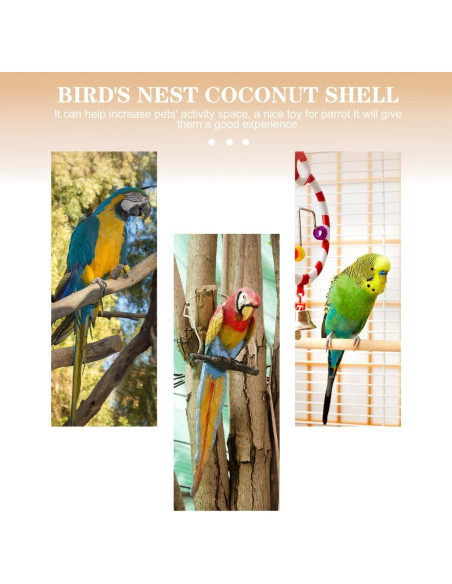 Nido de Pájaro Colgante Balacoo de Coco Natural 25.7cm