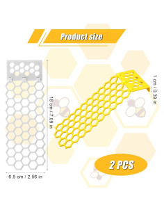 Escaleras Flotantes para Abejas 2 Piezas Amarillo Blanco 2