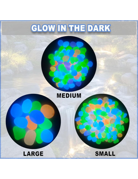 310 Piezas Piedras Brillantes en la Oscuridad Multicolor