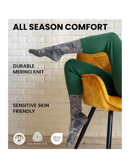 Calcetines de lana Merino.tech unisex 9-12 para clima frío