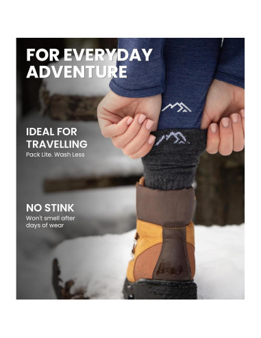 Calcetines de lana Merino.tech unisex 9-12 para clima frío