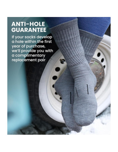 Calcetines de lana Merino.tech unisex 9-12 para clima frío