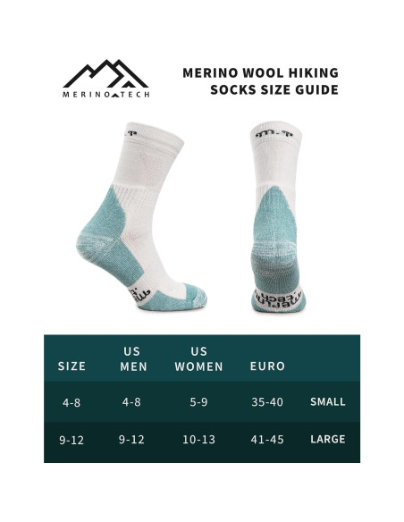 Calcetines de lana Merino.tech unisex 9-12 para clima frío