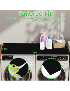 Cubierta Antideslizante para Lavadora y Secadora Rusiky 137x69cm 2