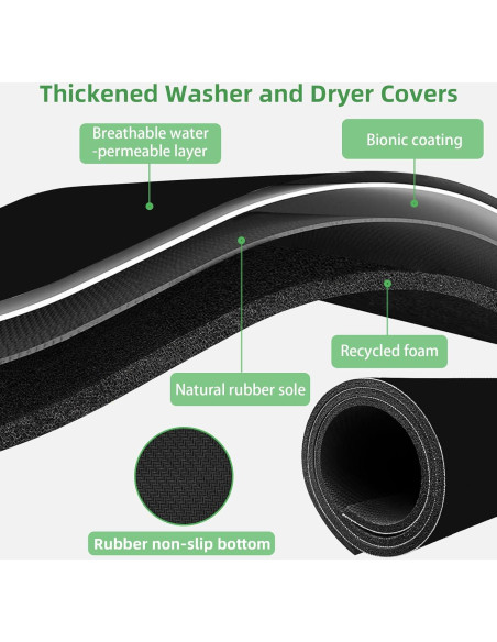 Cubierta Antideslizante para Lavadora y Secadora Rusiky 137x69cm