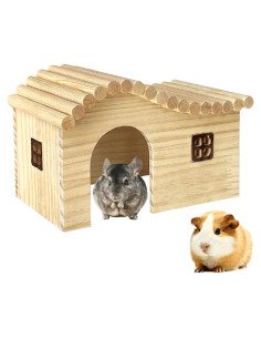 Casa de Madera para Cobaya Copfeu Pequeña 14x9x9 cm