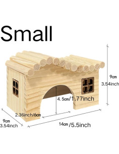 Casa de Madera para Cobaya Copfeu Pequeña 14x9x9 cm 2