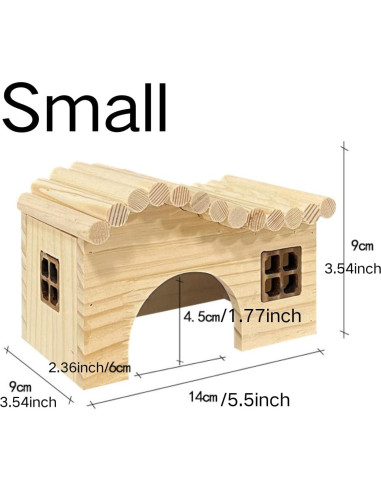 Casa de Madera para Cobaya Copfeu Pequeña 14x9x9 cm