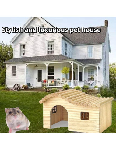 Casa de Madera para Cobaya Copfeu Pequeña 14x9x9 cm