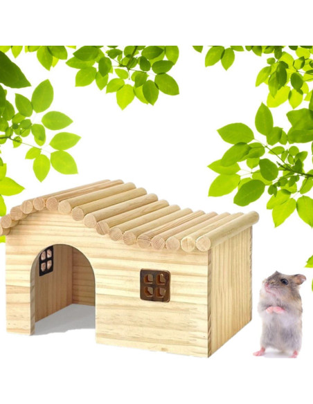 Casa de Madera para Cobaya Copfeu Pequeña 14x9x9 cm