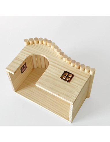 Casa de Madera para Cobaya Copfeu Pequeña 14x9x9 cm