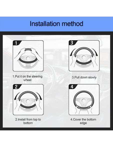 Funda de Volante LoyaForba 35-39 cm PU Cuero Beige Antideslizante