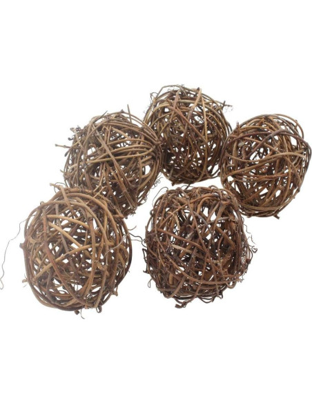 Juguetes Masticables para Mascotas KENSID 5 Pcs de Sauce Natural