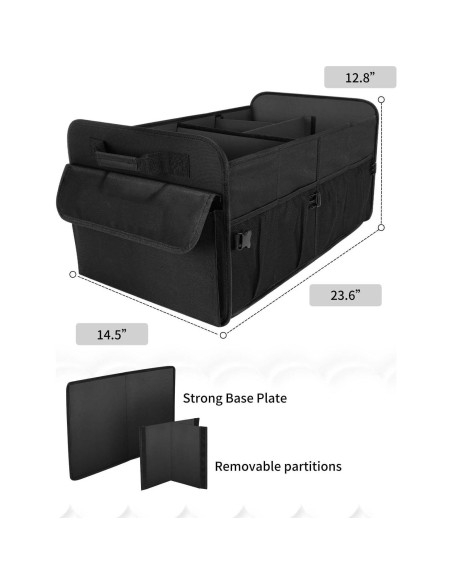 Organizador de Maletero para SUV Genérico 72L Plegable Negro