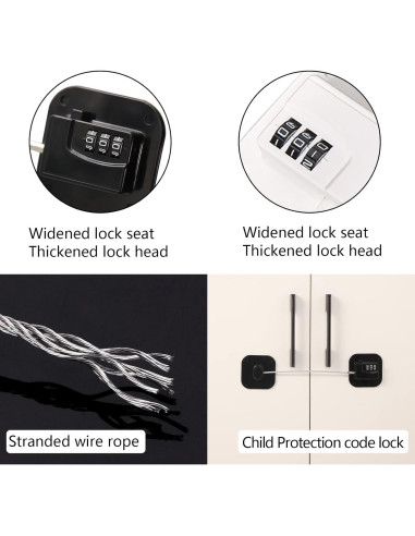 Cerradura de Refrigerador con Combinación Código YX1AQS Negra