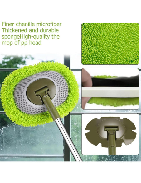 Mop de Pared Hompoem 71" Extensible Verde - Limpiador Multiusos