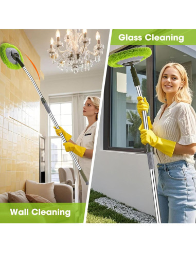 Mop de Pared Hompoem 71" Extensible Verde - Limpiador Multiusos