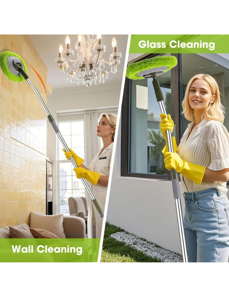 Mop de Pared Hompoem 71" Extensible Verde - Limpiador Multiusos