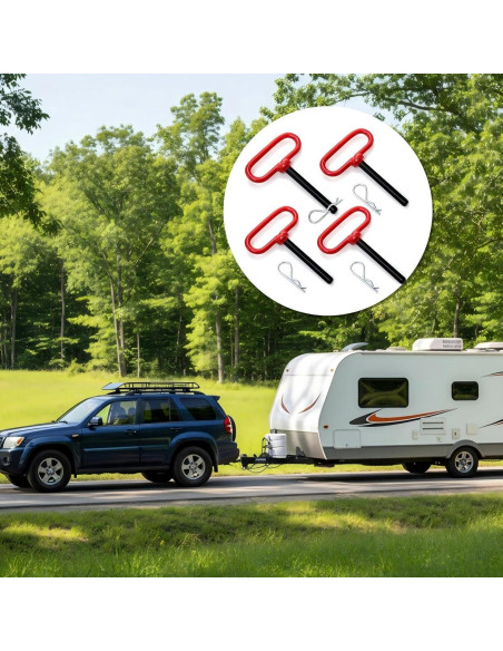 Paquete de 4 pines de remolque Mezchi 1.27 cm x 9.21 cm