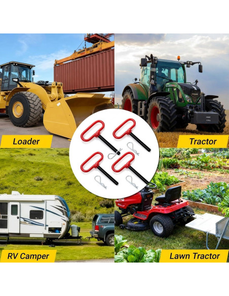 Paquete de 4 pines de remolque Mezchi 1.27 cm x 9.21 cm