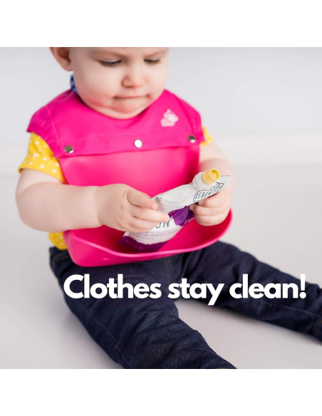 Babero Impermeable Philip Bib Azul Bebé - 2 en 1 con Capturador de Silicona