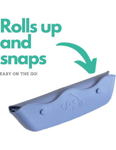 Babero Impermeable Philip Bib Azul Bebé - 2 en 1 con Capturador de Silicona