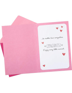 Tarjeta de Baby Shower Hallmark Elefante Rosa 12.7x18.3cm 2