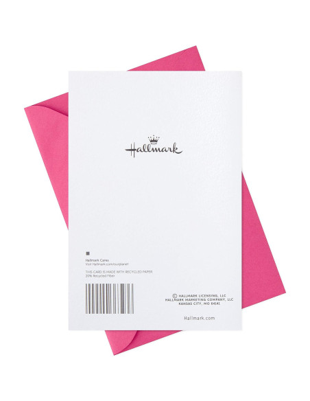 Tarjeta de Baby Shower Hallmark Elefante Rosa 12.7x18.3cm