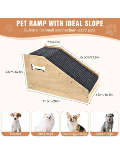 Rampa para Perros VavoPaw de Madera Antideslizante 71x40cm 2