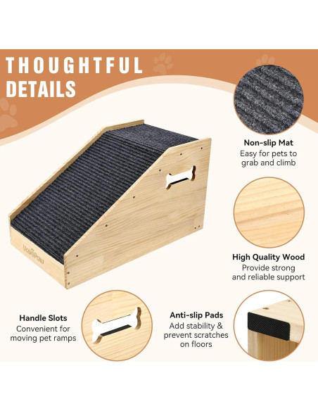 Rampa para Perros VavoPaw de Madera Antideslizante 71x40cm