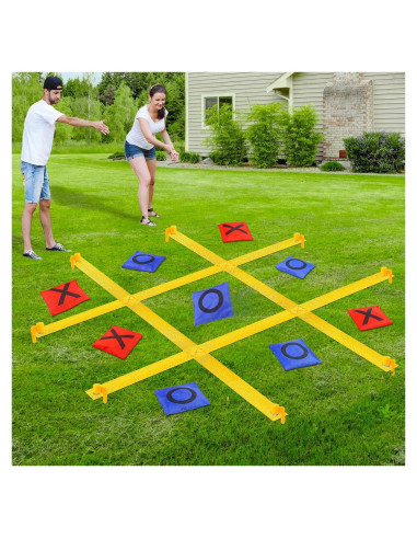 Juego de Tres en Raya Gigante GoBene para Jardín - 10 Bolsas de Frijoles