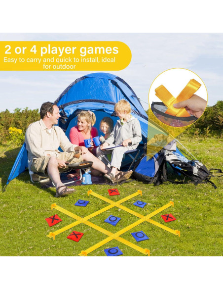 Juego de Tres en Raya Gigante GoBene para Jardín - 10 Bolsas de Frijoles