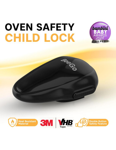BeeGo Cerradura de Seguridad para Horno Negro - Adhesivo 3M VHB