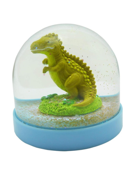 Globo de Nieve Mini Dinosaurio Lightahead con Base Azul 8.6cm