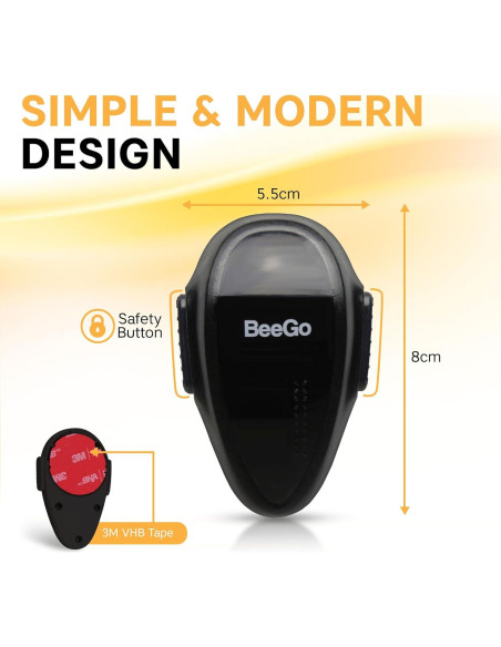 BeeGo Cerradura de Seguridad para Horno Negro - Adhesivo 3M VHB