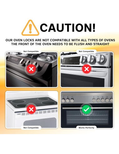 BeeGo Cerradura de Seguridad para Horno Negro - Adhesivo 3M VHB