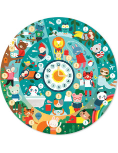 Rompecabezas de Suelo Petit Collage 24 Piezas Aprendiendo Hora 2