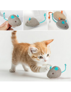 Juguete Interactivo para Gatos MEETCARE Ratón de Peluche 2