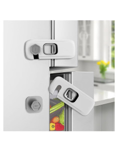 5 Cerraduras de Refrigerador a Prueba de Niños BECOMTO Gris