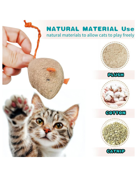 Juguete Interactivo para Gatos MEETCARE Ratón de Peluche