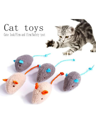 Juguete Interactivo para Gatos MEETCARE Ratón de Peluche